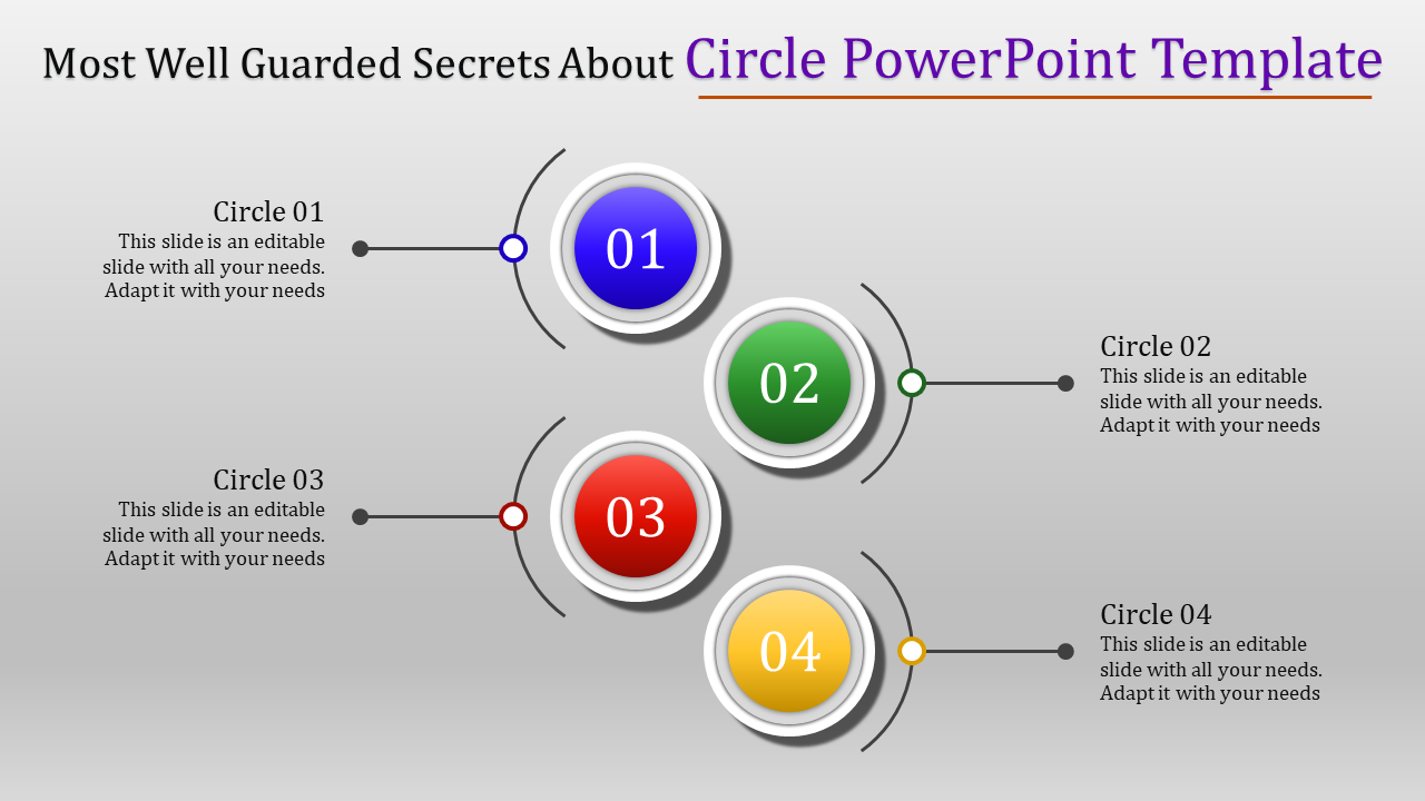 Multicolor Circle PowerPoint Template presentation slide